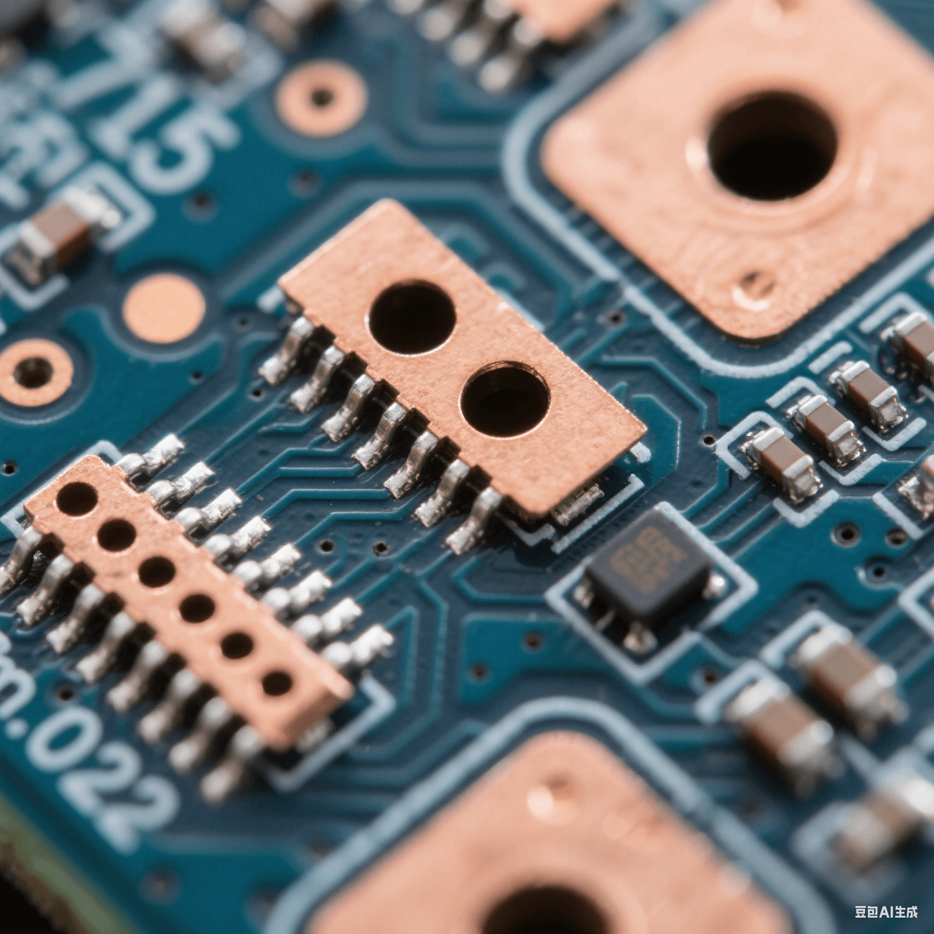 電子顯微鏡視角：0.075mm激光微孔采用階梯式反焊盤設(shè)計(jì)，孔口25μm加厚銅層，真空樹脂填充無空洞
