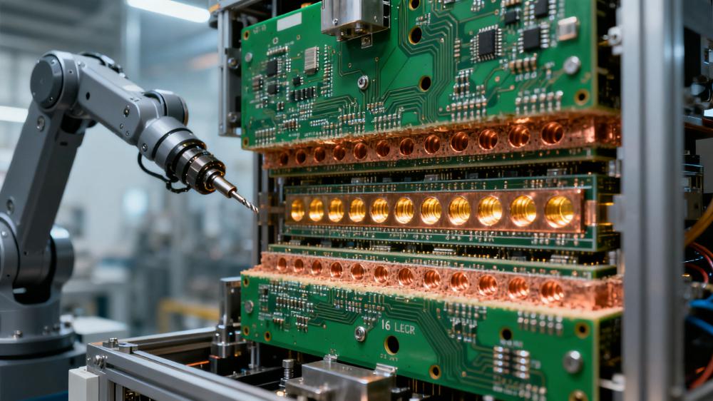 工業(yè)機器人伺服主板采用高TG板材的多層互聯(lián)結(jié)構(gòu)