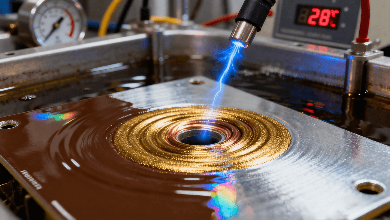 脈沖電鍍工藝中銅離子動(dòng)態(tài)沉積過程可視化演示