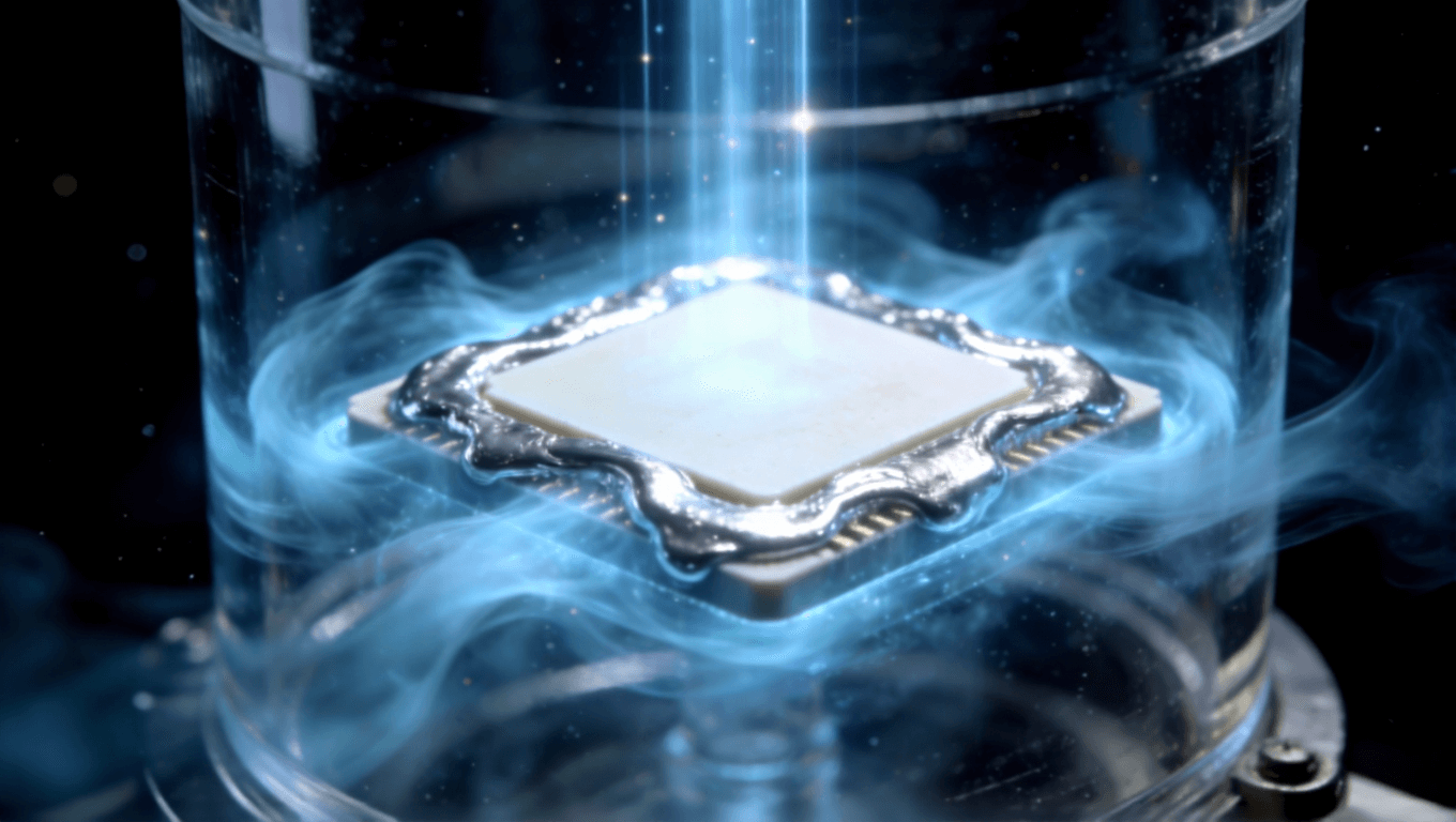 真空惰性氣體保護(hù)下的陶瓷基板焊接場(chǎng)景，表現(xiàn)氛圍控制對(duì)焊接質(zhì)量的重要性