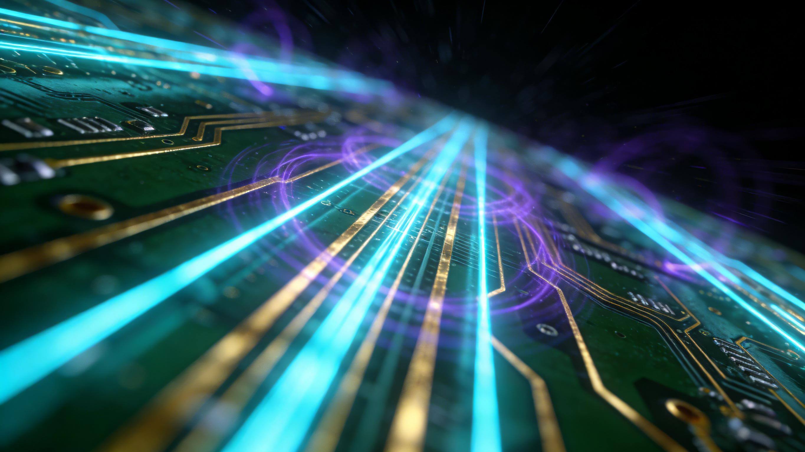 1.6T光模塊PCB高速信號低損耗傳輸視覺效果