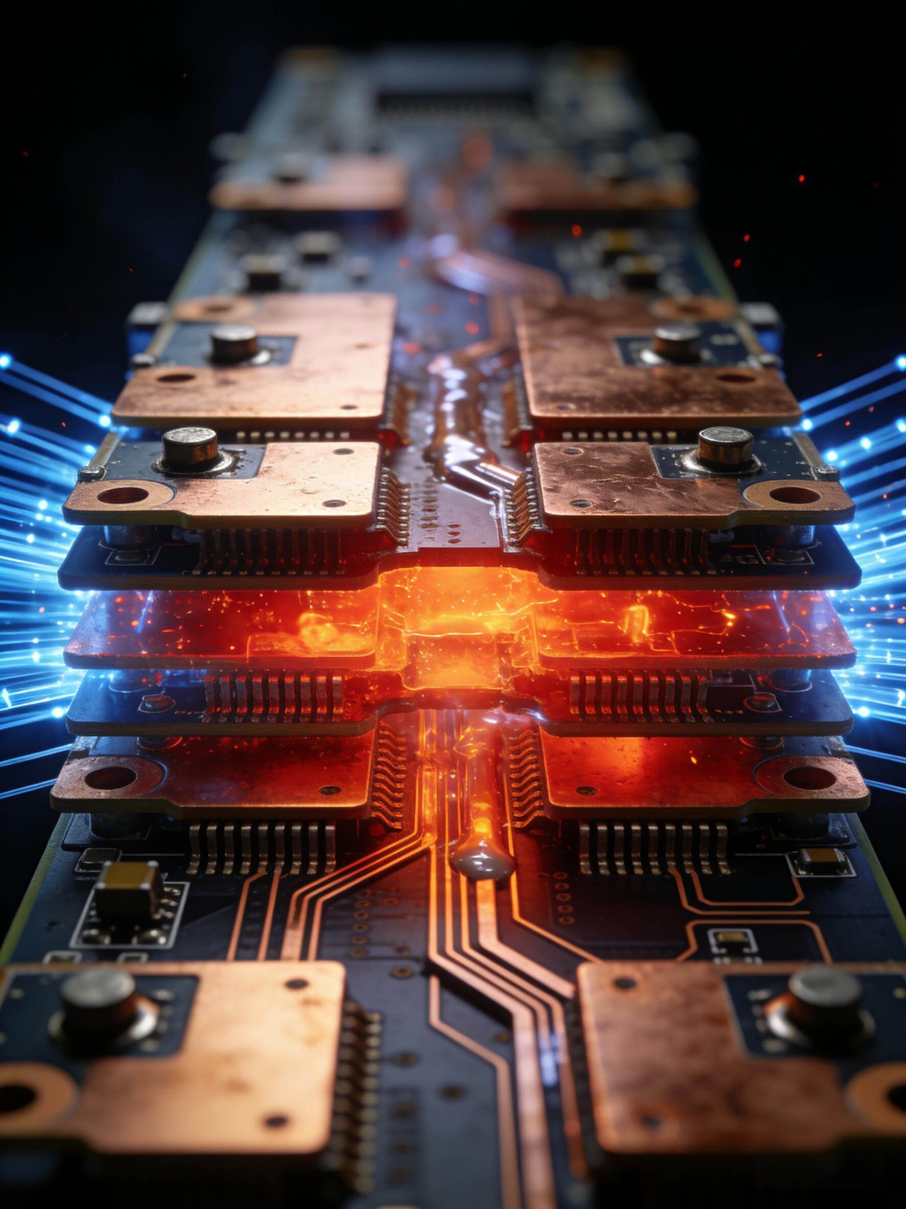 光模塊PCB多層散熱結構與高導熱通孔設計